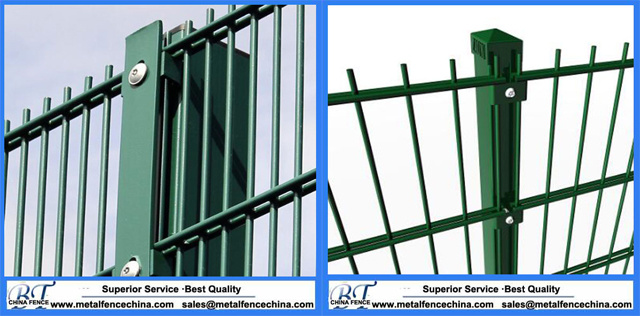 8/6/8mm 6/5/6mm Double Wire Fence Powder Coated Twin Wire Metal Fence