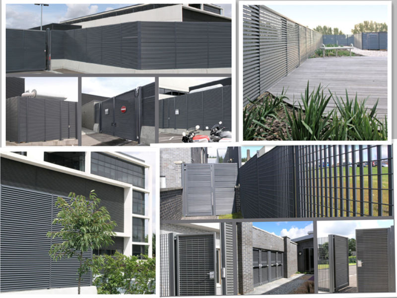 Aluminum Louvres Fence Panel 3D Slat Fence Privacy Fence