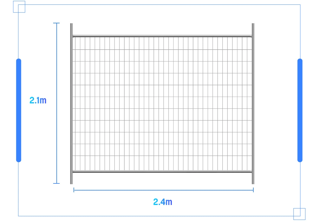 Construction Fence Panels Welded Steel Wire Mesh Temporary Fencing