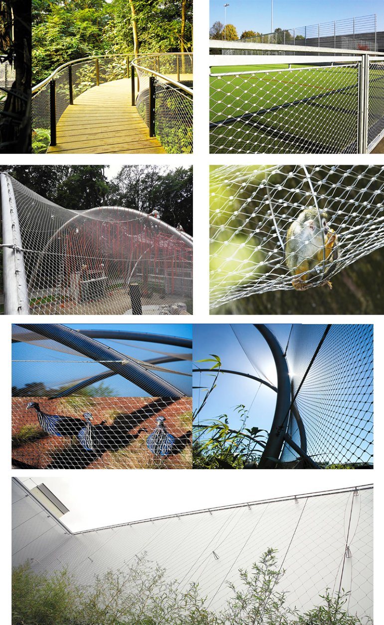 Stainless Steel Balcony Protection Cable Mesh Fence