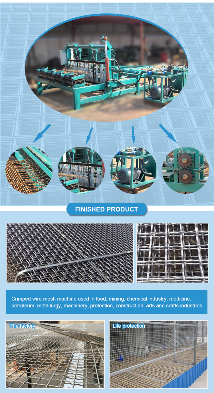 Full Automatic Crimped Wire Mesh Weaving Machine for Square Wire Mesh