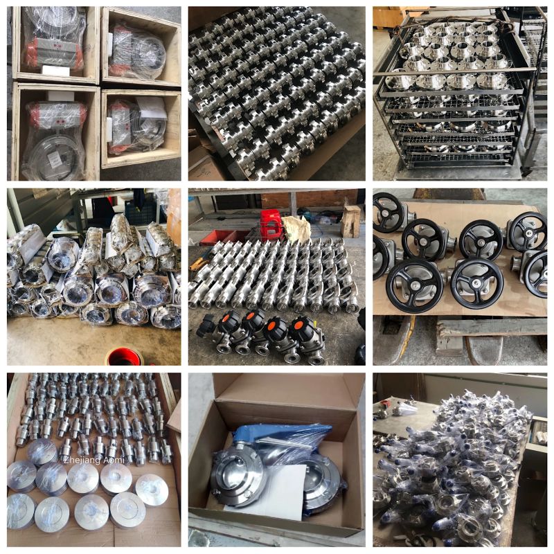 Sanitary Welded Butterfly Valve SS304 SS316L, Welded/ Screw Thread Connection