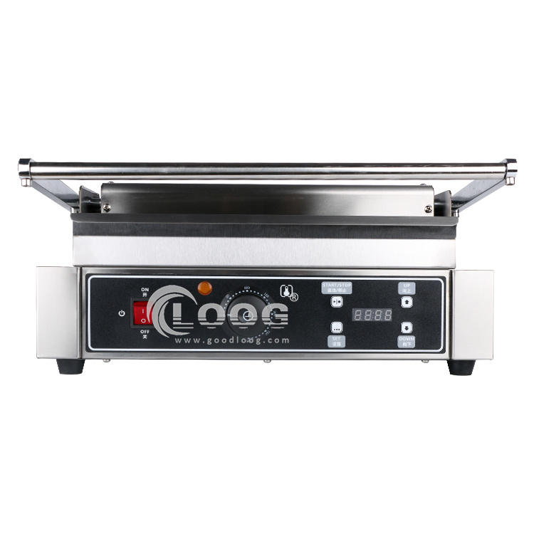 Food Machine Outdoor Kitchens Stainless Steel Griddle Plancha Grill Barbecue Grill with Six Segment Timer