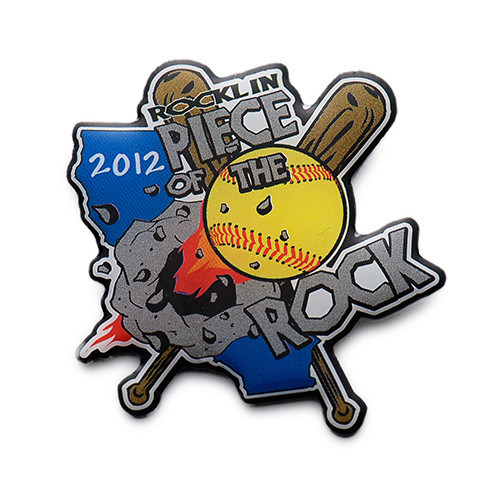 Soft Enamel Baseball Metal Pin with Glitter with Epoxy