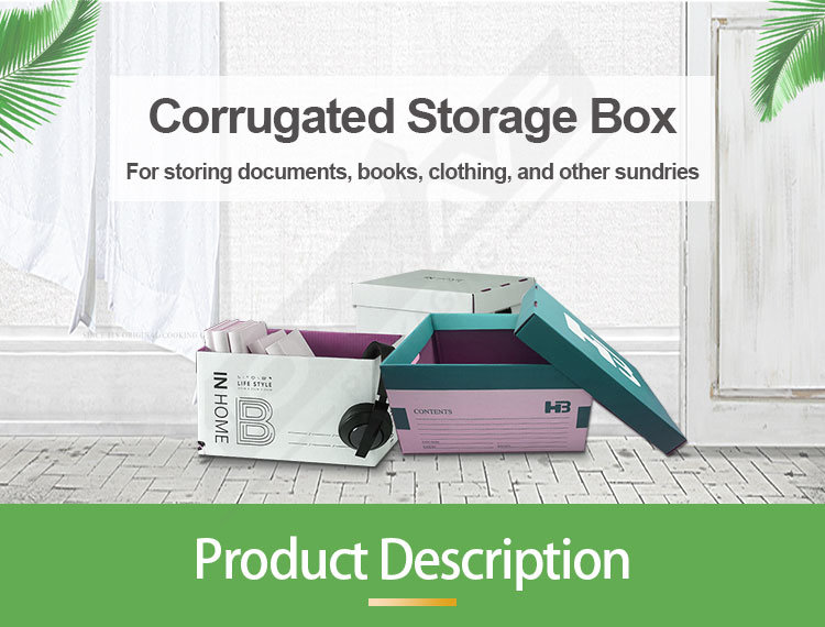 Corrugated File Document Storage Box Durable Archive Boxes