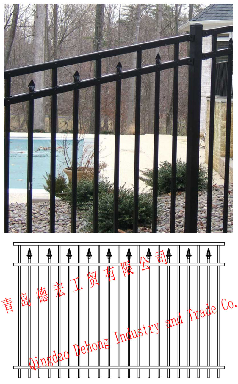 Decorative Safety Wrought Iron Fence
