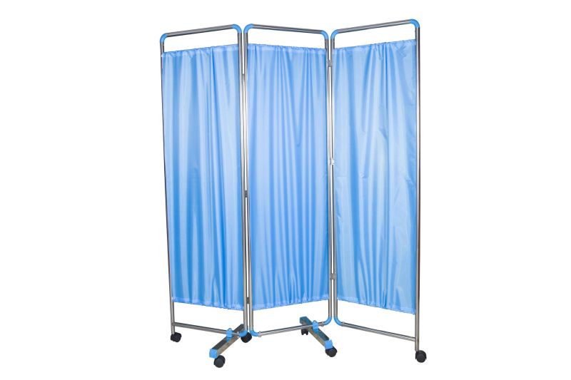 Hospital Equipment Stainless Steel Screen Mst-B06 with Nylon Cloth Three Foldes