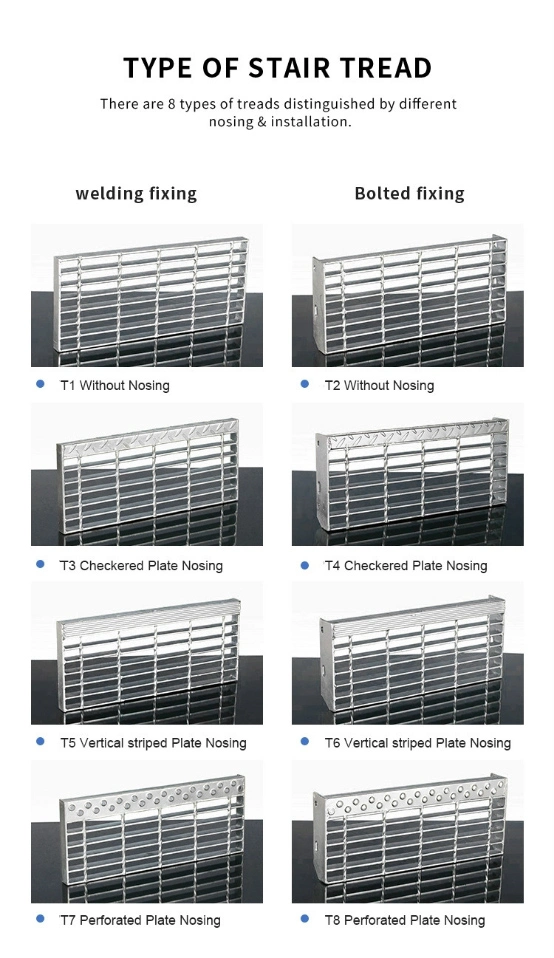 China Steel Grating Stair Tread/Welded Grating Stair Tread / Steel Stair Systems