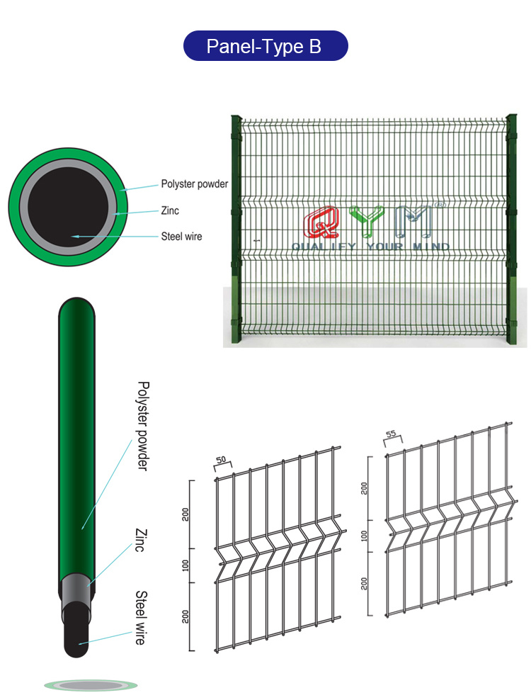 Perimeter Fencing/ Green Vinyl Coated Welded Wire Mesh Fence
