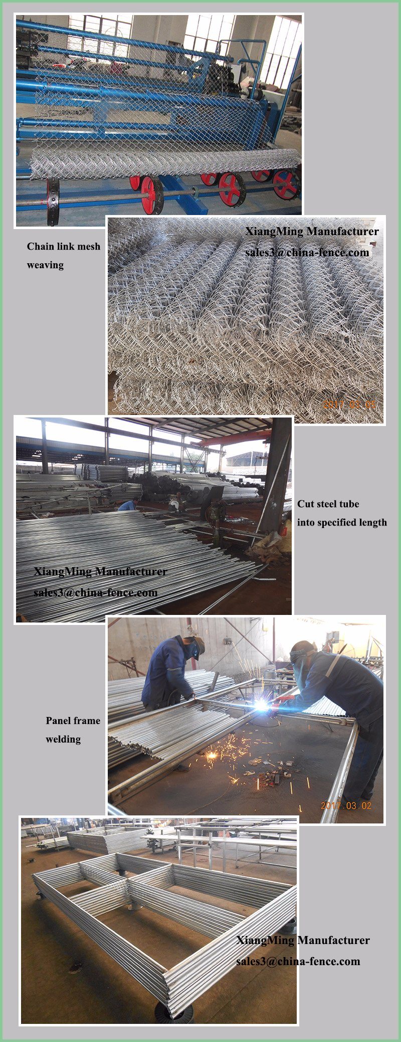 Construction Site Chain Link Mesh Temporary Fence