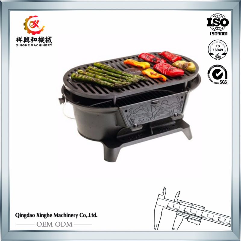 Custom Round/Square Cast Iron Stainless Steel Casting Grill Grates BBQ Grill with Teflon Finish Investment Casting/Sand Casting/Die Casting