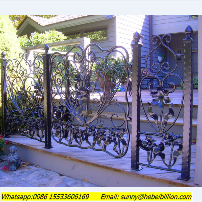 Wrought Iron Balcony Fence/Iron Balcony Railing /Balcony Grill Security Window Wrought Iron Fence Railing