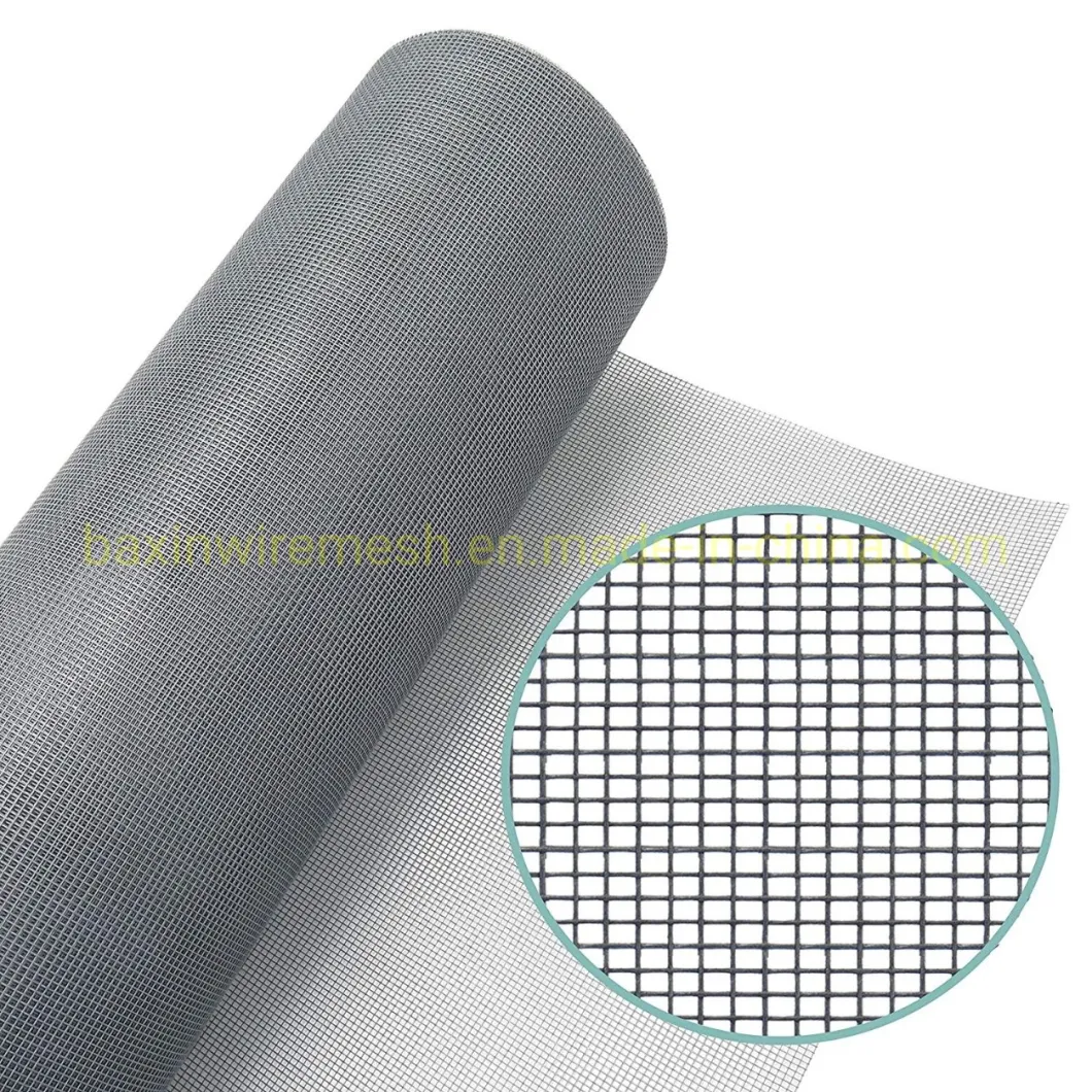 18*16 Grey Black and White Fiberglass Mosquito Mesh Glass Fiber Insect Screen Glass Fiber Mosquito Window Screen PVC Coated Fiberglass Invisible Window Screen