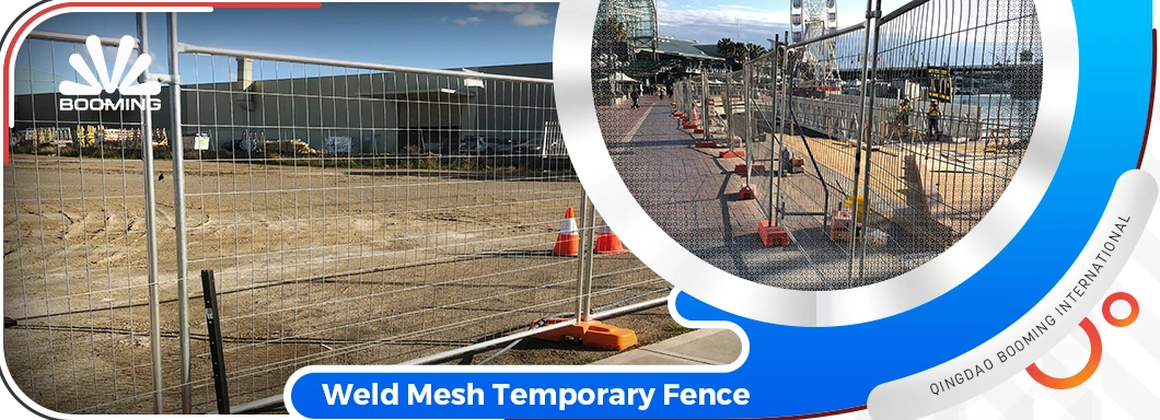 Construction Fence Panels Welded Steel Wire Mesh Temporary Fencing