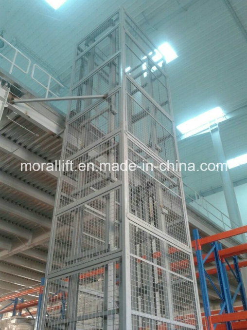3000kg Vertical Hydraulic Cargo Lift with Protective Net