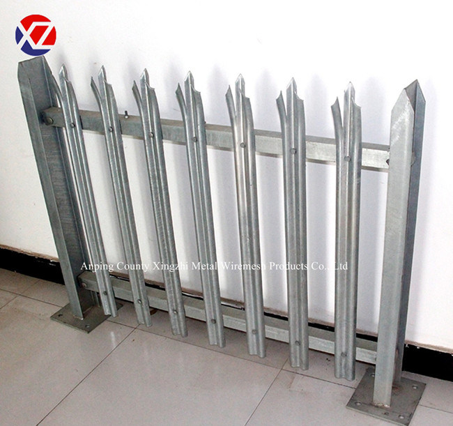 High Security Steel Palisade Fence with Razor Barbed Wire