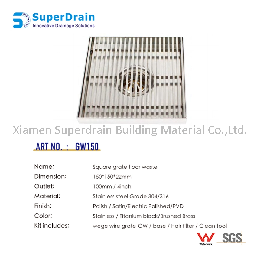 Manufacturer Stainless Steel Wege Wire Grate Square Grate