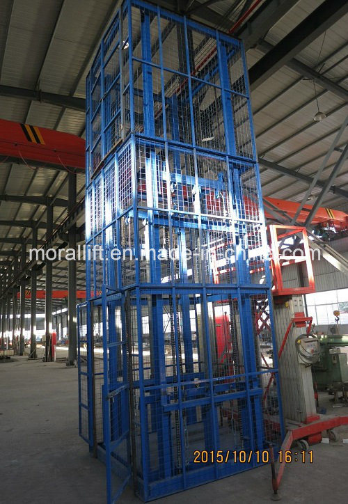 3000kg Vertical Hydraulic Cargo Lift with Protective Net