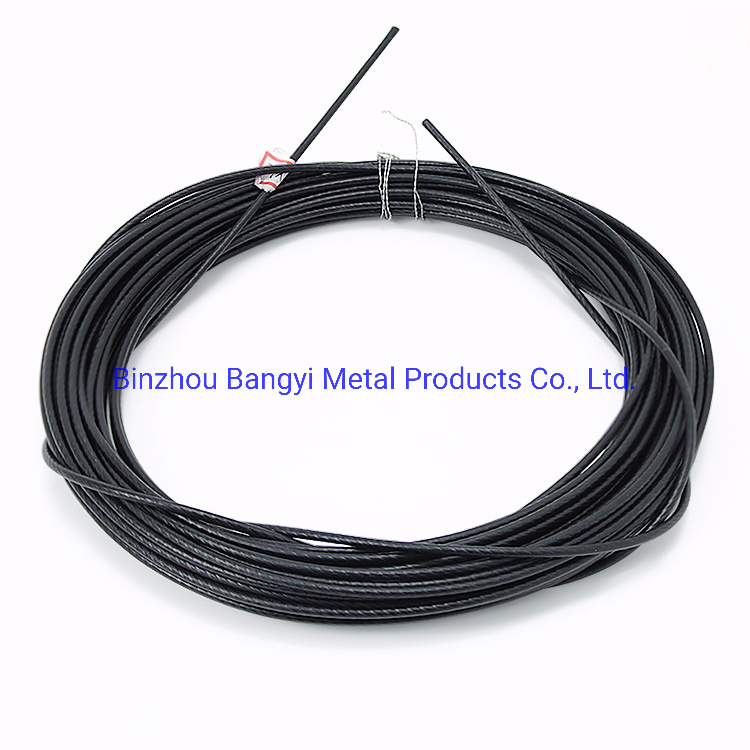 Low Price Black Color PVC Coated Galvanized Steel Wire Rope