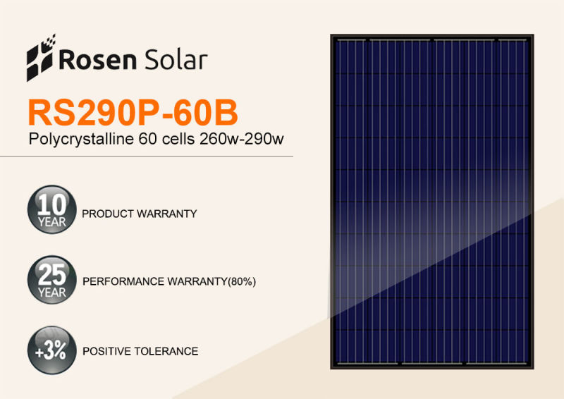 China Top 1 Black Solar Panel Poly Panels 290W Polycrystalline Black Solar Panel