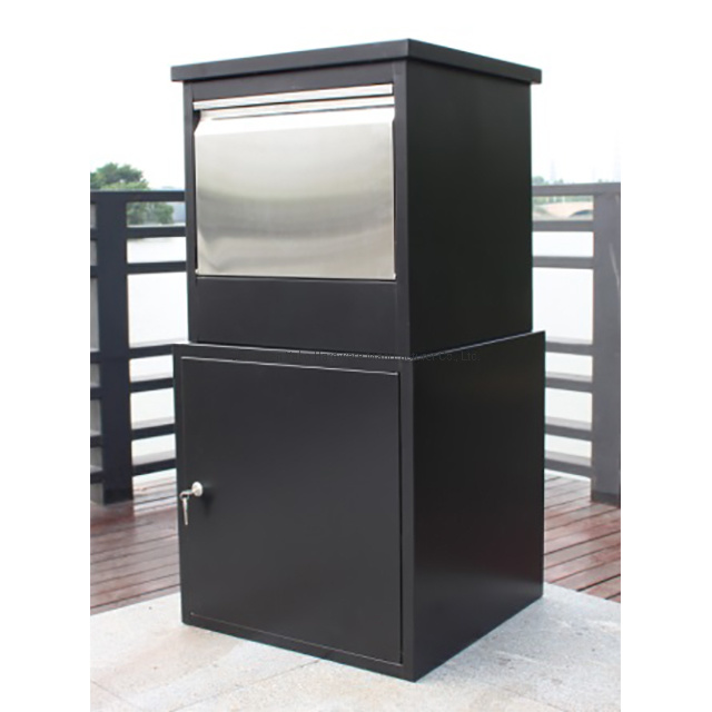 New Design Floor Mounted Galvanized Steel Black Color Big Parcel Box