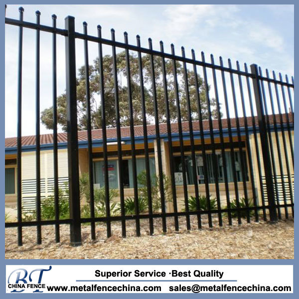 America Black Color Ornamental Used Wrought Iron Fencing