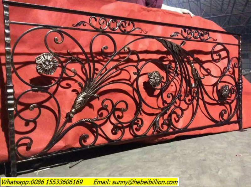 Wrought Iron Balcony Fence/Iron Balcony Railing /Balcony Grill Security Window Wrought Iron Fence Railing