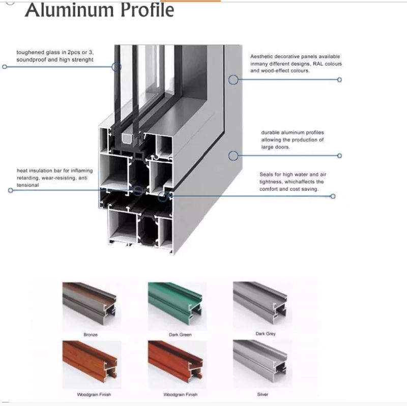 Aluminium Profile Soundproof Used Exterior Fold Doors for Sale