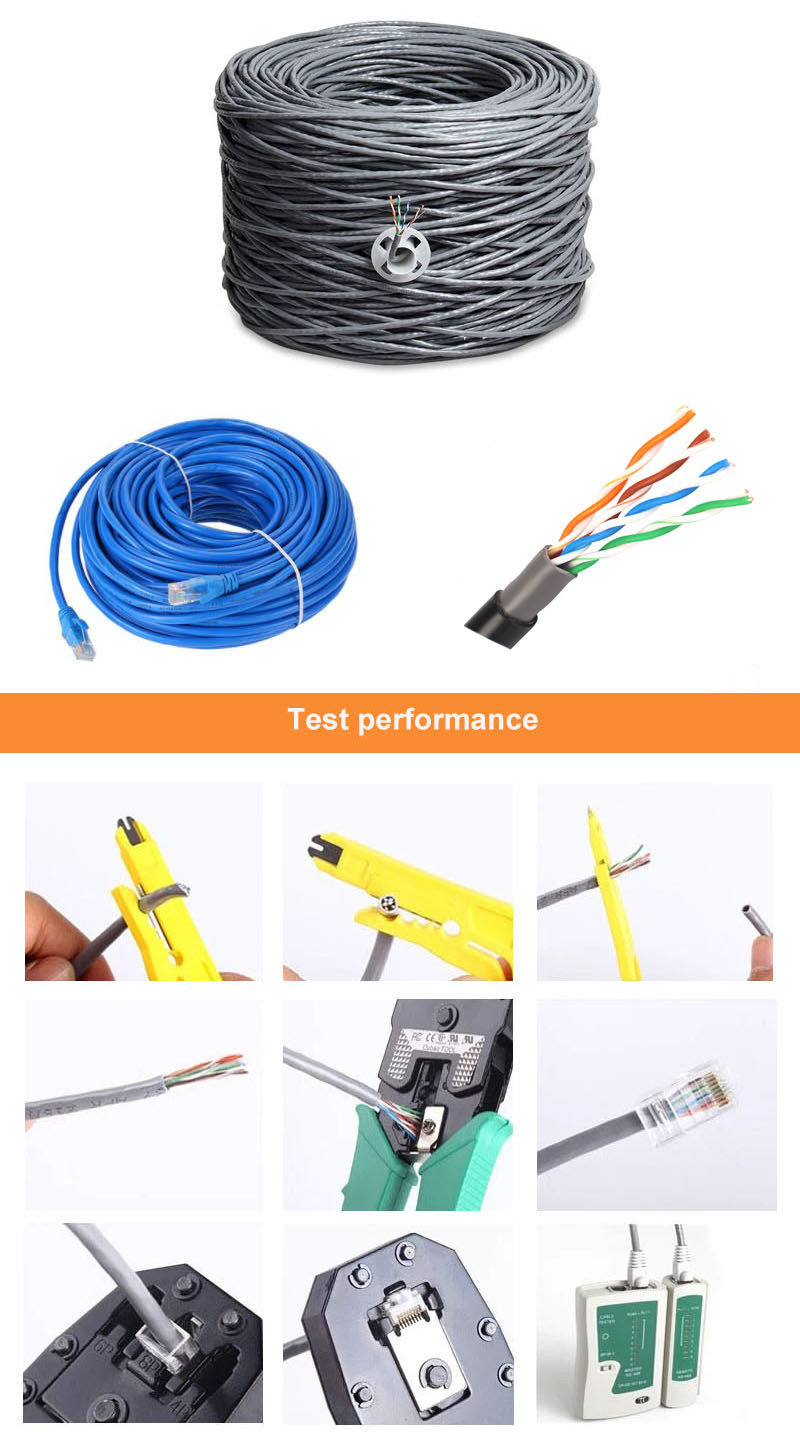 Network Cable UTP/FTP/SFTP Cat5e PE Jacket Double Sheath Copper Wire Cable