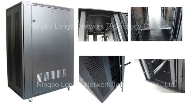 Server Rack with Bi-Fold Perforated (Mesh) Doors