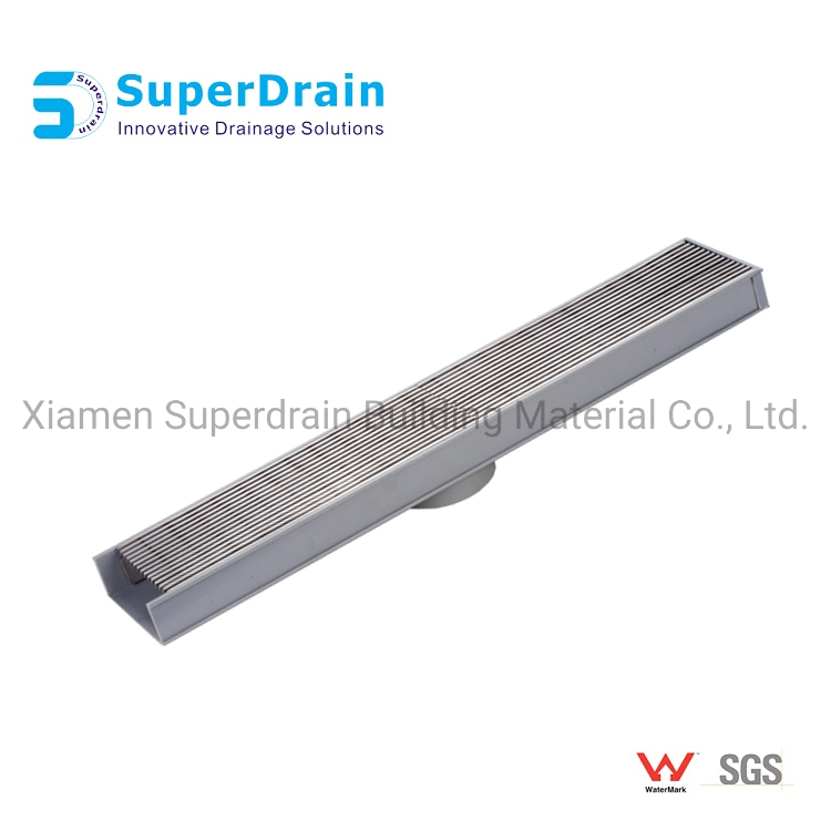 Anti-UV Stainless Steel Grate with Linear PVC Channel Floor Drain