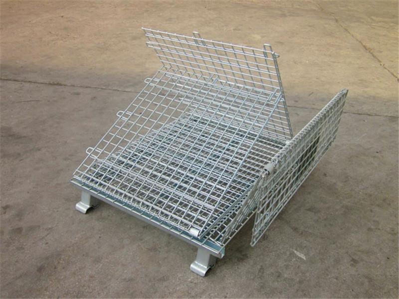 Light Duty Storage Foldable Metal Wire Mesh Box Pallet Cage
