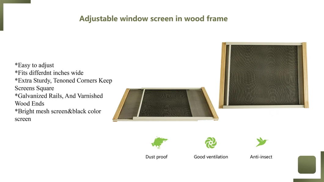 Adjustable Mosquito Net Window Screen Fiberglass Insect Screen Window