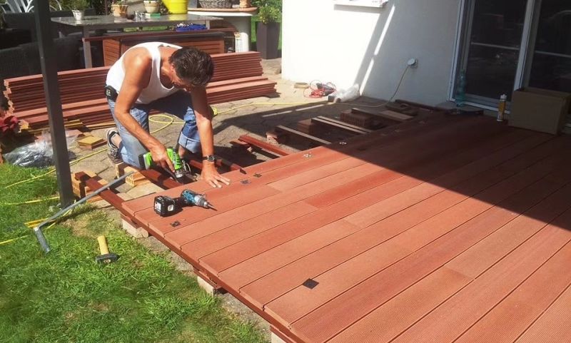 Arch Solid WPC Wood Plastic Composite Decking with 3D Wood Grain