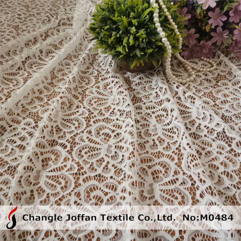 Dress Fabric Jacquard Net Stretch Lace Fabric Bridal Lace (M0484)