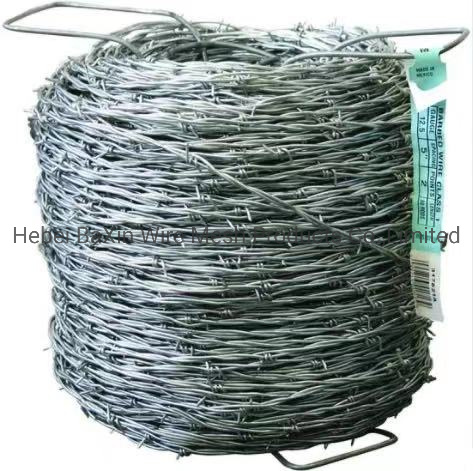 Long Galvanized Barbed Security Fence Wire Barbed Wire