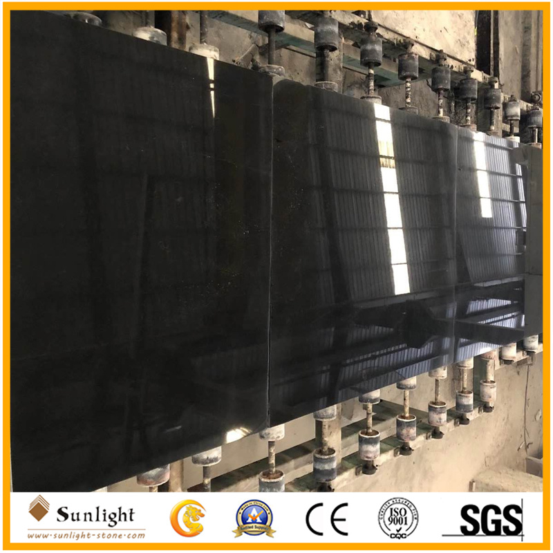 High Polished Chinese Black Marble, Pure Black Jade Marble Stone