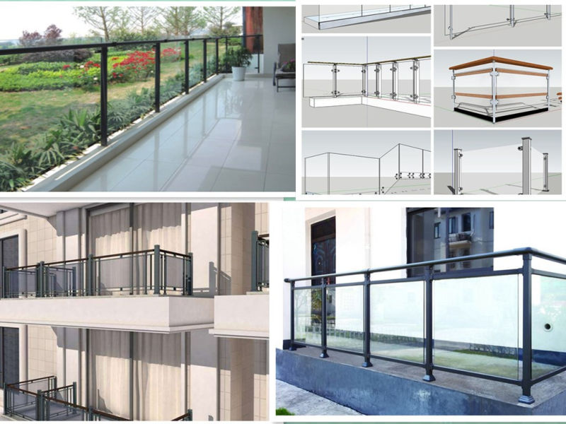 Tempered/Toughened Glass Fences for Balcony / Staircase Handrails/ Swimming Pool