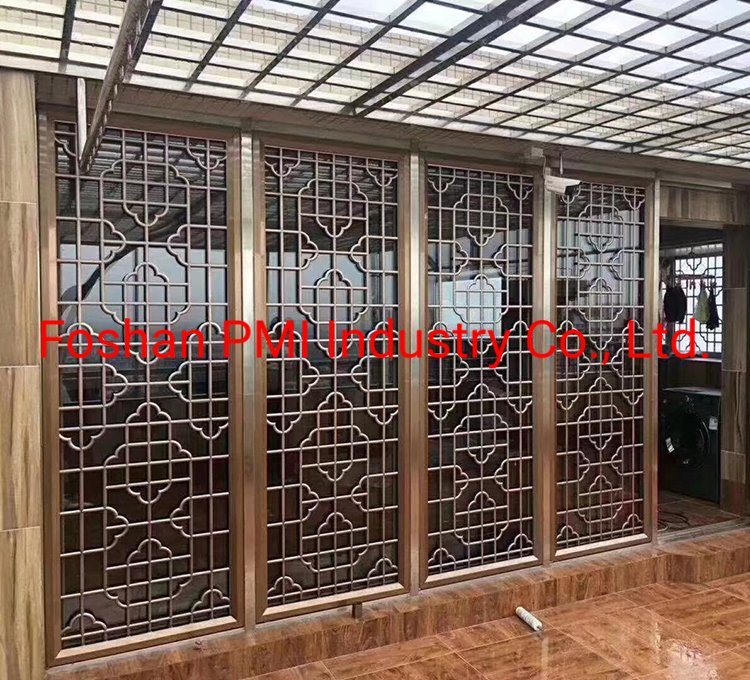 Decorative Laser Cutting Stainless Steel Screen/ Brass Screen for Home/Hotel/Office Partition Screen