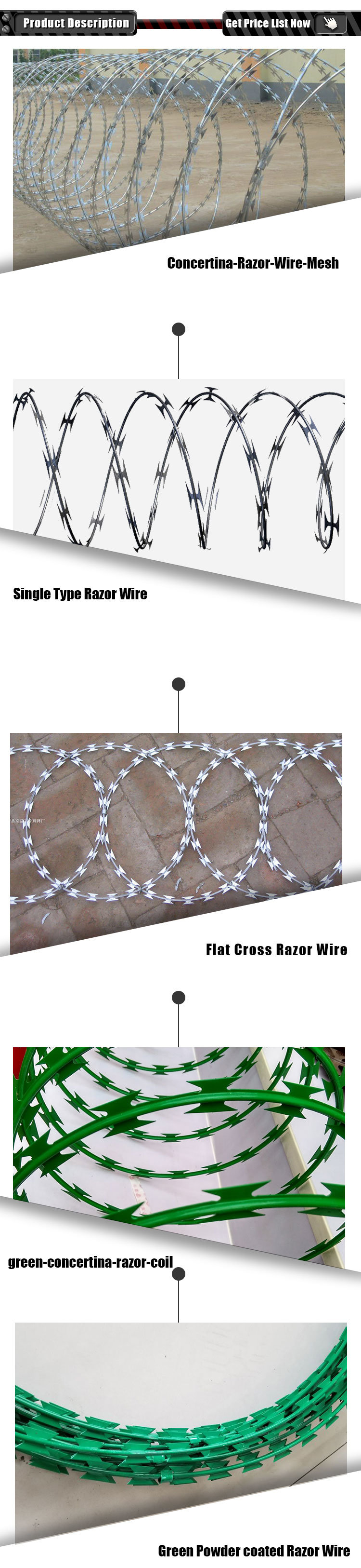 High Tensile Cross Type Sharp Razor Barbed Wire