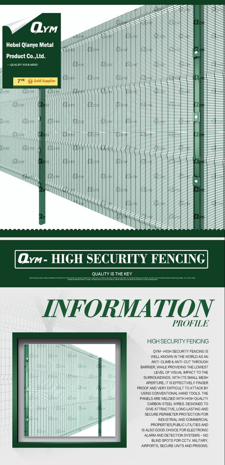 Powder Coating 358 Security Fence Welded Anti Climb Fence