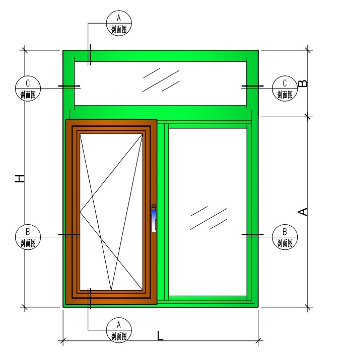 Semi Commercial System Window and Door of Aluminum Sliding Window with Mosquito Net