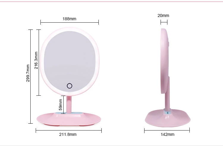 High Quality LED Makeup Mirror Table Mirror with Removeable 5X Magnifying Mirror Home Products