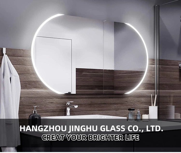 Jinghu China Factory LED Bathroom Mirror Wall Mirror Round Shape Wall Mounted Furniture Mirror Decorative Mirror LED Make up Mirror