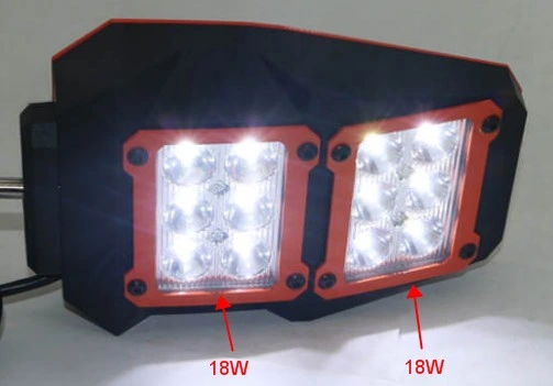 Rear View Side Mirrors LED Spot Lights for Rzr ATV UTV 4WD