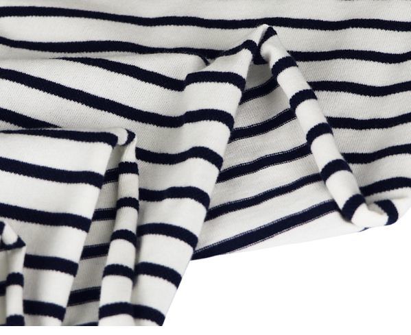 High Quality Unused Chemical Fertilizer Stripe Single Pique Organic Cotton Baby Kids Knitted Cotton Fabric for Garment