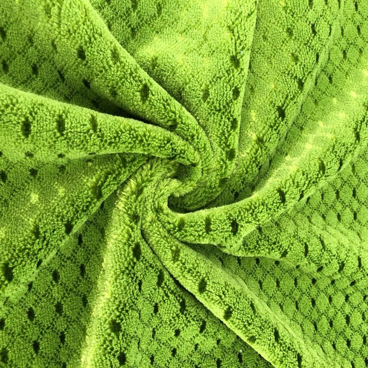 Solid Glitter Jacquard Woven Flannel Fleece Fabric