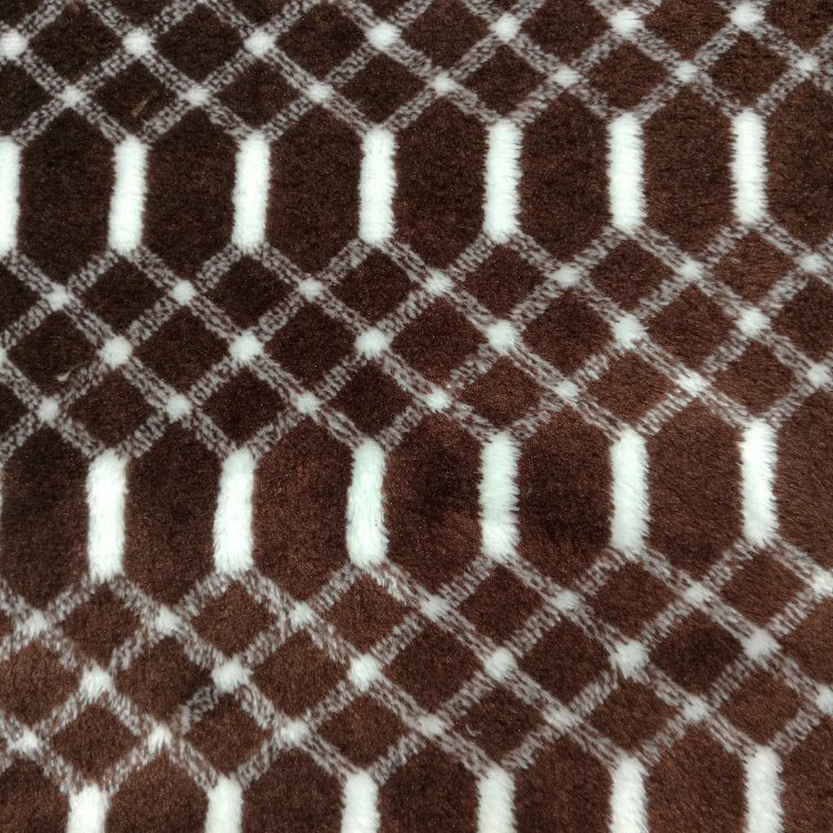 Melange Chain Print Flannel Fleece Fabric for Blanket