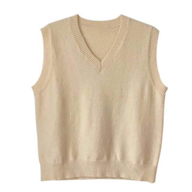Women Fashion Knitted Loose Vintage Vest Sweater
