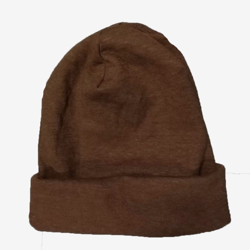 Brown Hemp Knitted Fabric Hat Beanies Cream Hat